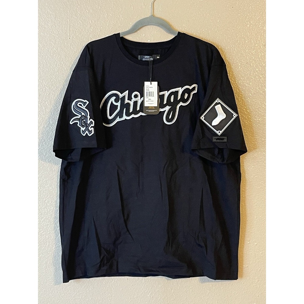 Men's 3XL NWT Chicago White Sox Pro Standard‎ Logo Team Short Sleeve Shirt Black